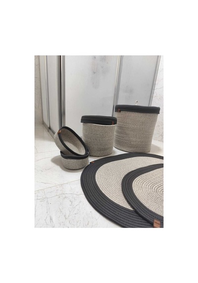 Jüt Hasır 6 Lı Banyo Paspas Takımı Bohem Tarzı Paspas:50x80/ 40x60 /çamaşır Sepet 40x36 ,25x29 Taş Antrasit Taş Antrasit Jüt Hasır 6 Lı Banyo Paspas Takımı Bohem Tarzı Paspas:50x80/ 40x60 /çamaşır Sepet 40x36 ,25x29 Taş Antrasit Taş Antrasit