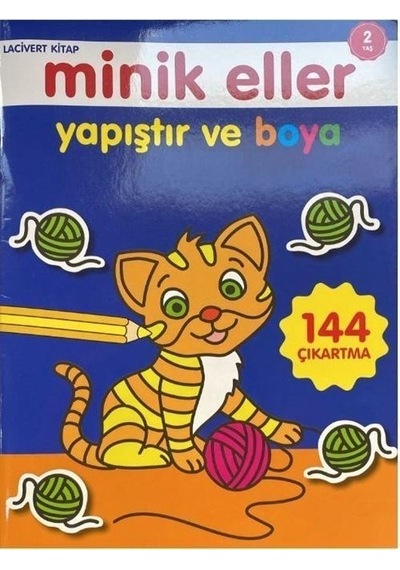 Minik Eller Yapıştır Ve Boya - Lacivert Kitap