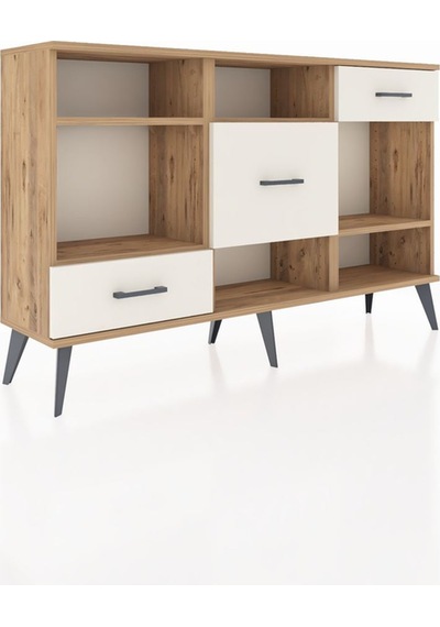 Arges Konsol 4 Raflı 3 Çekmeceli 132x30x83 Çam-çam/aytaşı Çam/aytaşı