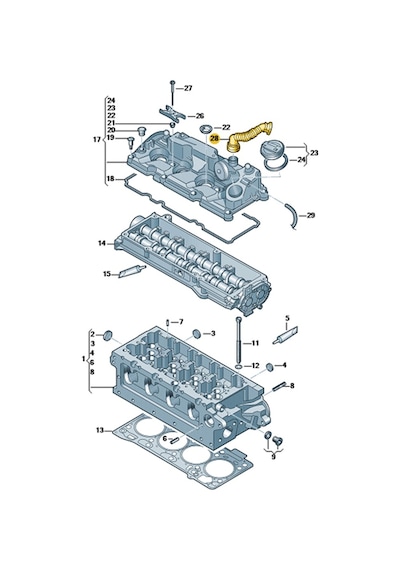 Audi A3 Sedan 2017-20 1.6tdi Külbütör Kapak Hava Borusu 04l103493
