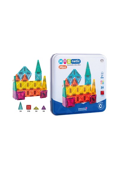 Mini Seyahat Tipi Metal Kutulu 24 Parça Magnet Oyun Seti