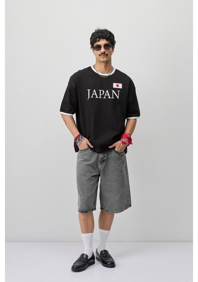 Fıfa World Cup 26 Japonya Oversize Tişört Siyah
