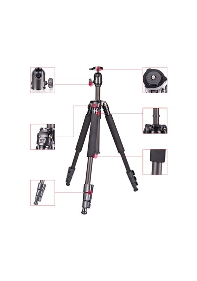 Deyatech 3642B 133Cm Dslr Ve Video Kamera Için Hafif Tripod