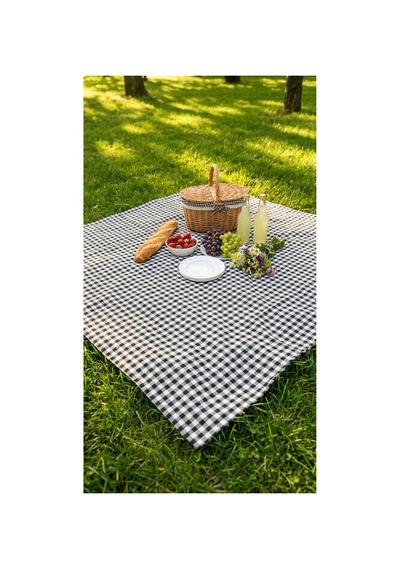 Pötikare Desen Piknik Örtüsü, Sofra Bezi Masa Örtüsü Siyah - 874775068 Siyah