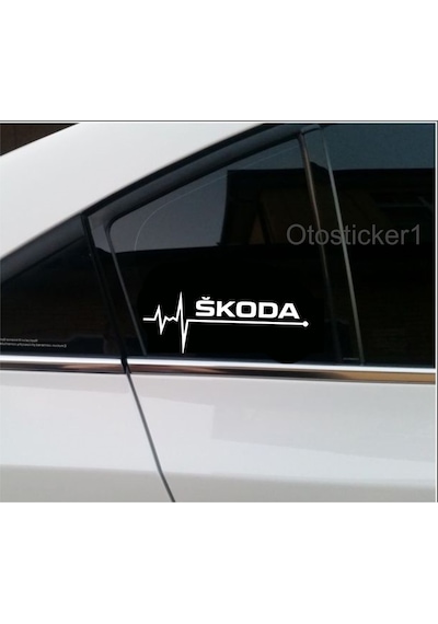 To Sticker Skoda Nabız Kalp Atışı Sticker 2 Adet