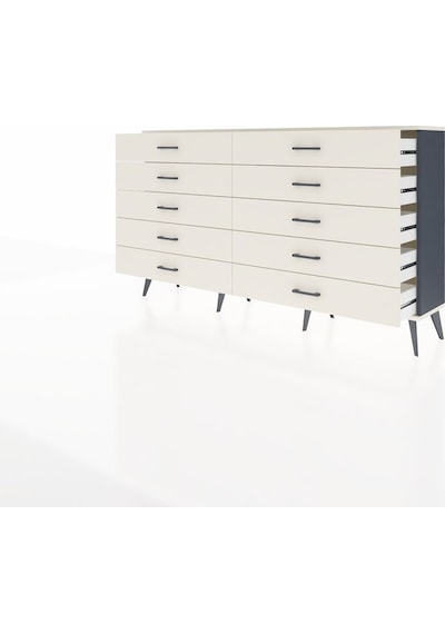 Arges Konsol 10 Çekmeceli 176x30x99 Antrasit-aytaşı Antrasit-aytaşı Arges Konsol 10 Çekmeceli 176x30x99 Antrasit-aytaşı Antrasit-aytaşı