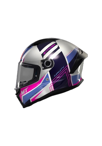 Mt Stinger 2 Tron C8 Kapalı Kask Siyah - Beyaz - Pembe