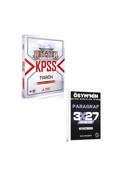 Paraf 2027 Kpss Ags Tarih Konu Anlatımlı Soru Bankası+ Evp Akademi Paragraf