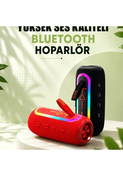 Flip6 Max Kırmızı Kablosuz Bluetooth Hoparlör Taşınabilir Uzun Pil Ömrü