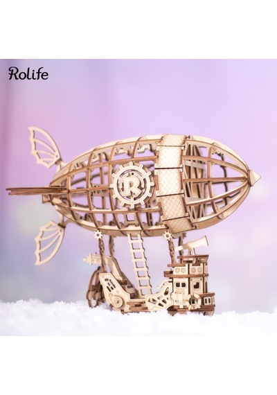 Rolife Tg407 Zeplin Airship Dıy Minyatür Maket Model Seti Ahşap 3d Wooden Puzzle 3d Model Kit Ahşap Maket Dekoratif Hobi Seti