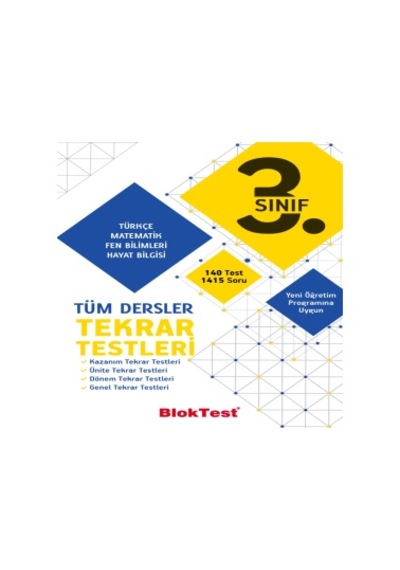 3.Sınıf Tüm Dersler Tekrar Testleri Bloktest