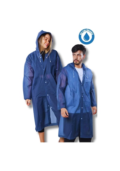 Kadın Erkek Yağmurluk Kapüşonlu Çıtçıtlı Eva Lacivert Yağmurluk Bymmrc881r04 Lacivert