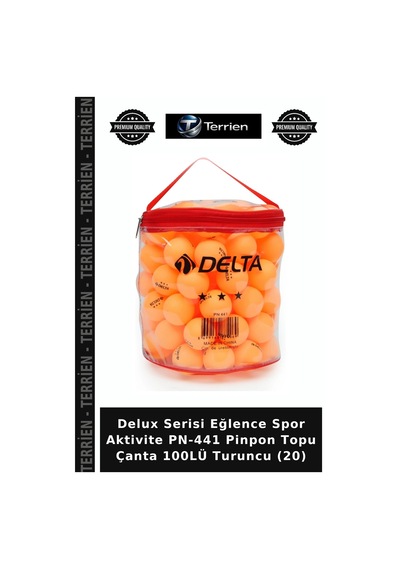 Delux Serisi Eğlence Spor Aktivite Pn-441 Pinpon Topu Çanta 100lü Turuncu 20