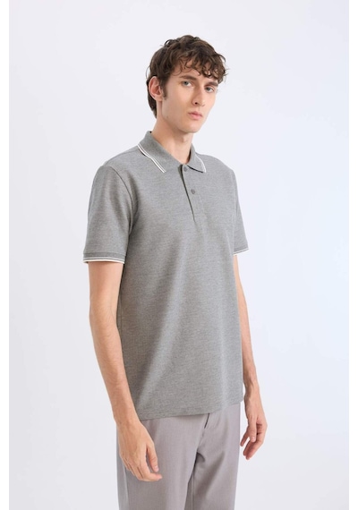 DeFacto Regular Fit Polo Yaka Kısa Kollu Dokulu Waffle Tişört D7932AX25SPGR371 DeFacto Regular Fit Polo Yaka Kısa Kollu Dokulu Waffle Tişört D7932AX25SPGR371