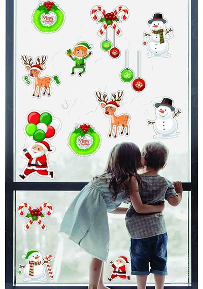 Yılbaşı Süsleri Noel Yılbaşı Sticker Seti