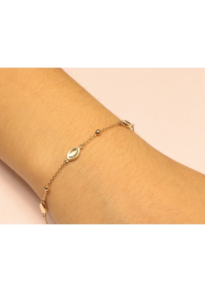 14 Ayar Altın Damla Model Bileklik 233089 Sarı Sarı Altın
