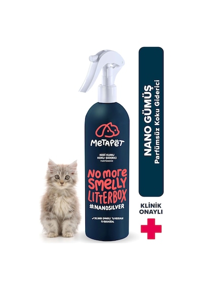 Metapet Nano Gümüş Özel Parfümsüz Kedi Kumu Koku Giderici 400 ML