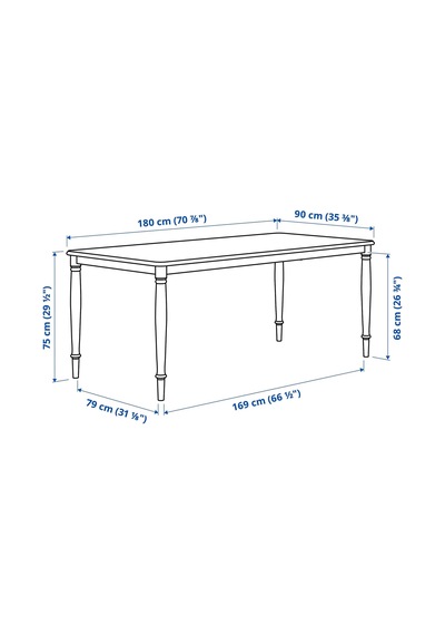 Ikea Siyah Şık Yemek Masası