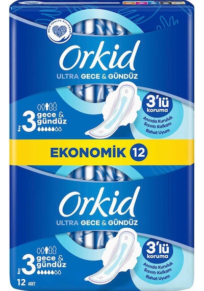 Orkid Ultra Gece Hijyenik Ped Gece 12'li