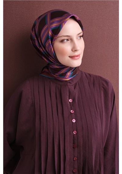 Armine Saf İpek Sura Eşarp 9614d 84 Tarçın
