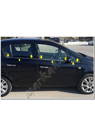 Markadan Opel Corsa D Krom Cam Çıtası 2006-2015 6 Parça   Paslanmaz