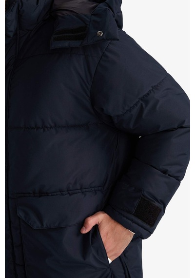 Defacto Su İtici Kapüşonlu Parka Mont F5724ax25cwnv64 Lacivert-nv64