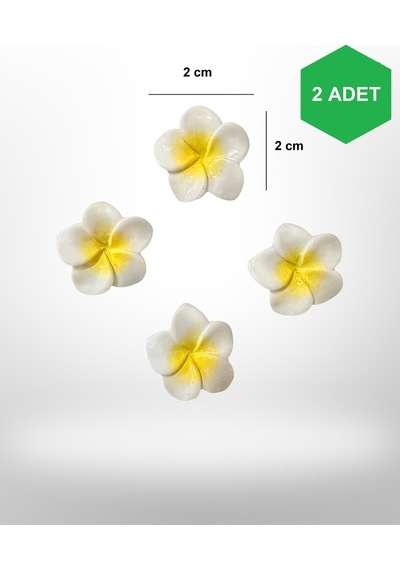 Terlik Süsü 3d Plastik Sarı Lotus Çiçeği - 2 Adet
