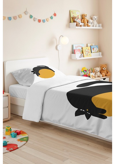Minimal Kedi Sarı Genç Odası Tek Kişilik Pike Takımı-siyah Modern 160x220cm Kapitone Yatak Örtüsü Kabuğu Kahve Dokunuşu