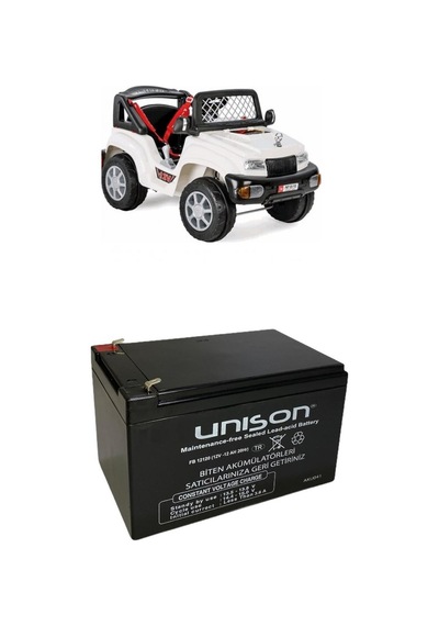 Çocuk Oyuncak Araba Aküsü Unison (Pili Bataryası) 12 Volt(V) 12 A