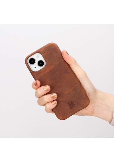 Bouletta Apple Uyumlu iPhone 15 Deri Arka Kapak F360 G2