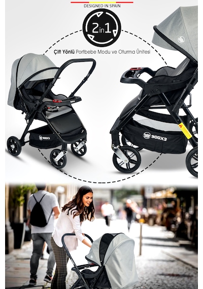 Baby Home 900 X3 Çift Yönlü Bebek Arabası