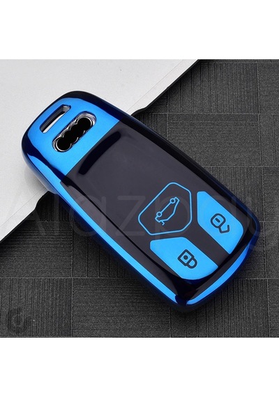 Audi A6 A5 A4 Q7 Q5 S4 S5 S7 B9 A4l 4m 8w Tt Tts Rs 8s Parlak Tpu Anahtar Kılıfı Mavi