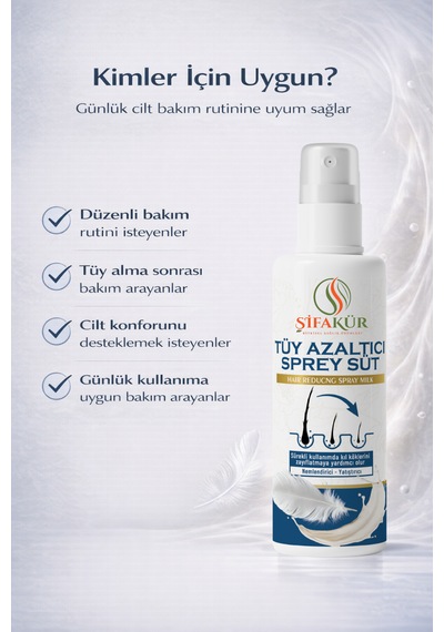 Şifakür Tüy Azaltıcı Sprey Süt 100 ML