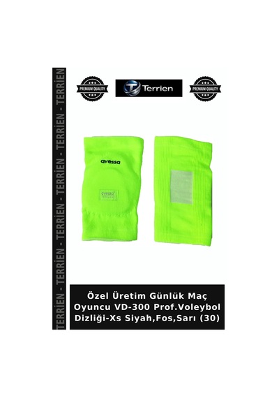 Özel Üretim Günlük Maç Oyuncu Vd-300 Prof.voleybol Dizliği-xs Siyah,fos,sarı 30 Siyah - Sarı