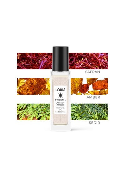 Loris Saffron Ambre 8 ML Unisex Parfüm Yağı Natural Oil Oryantal