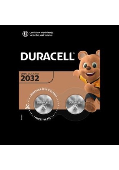 Elektronikport-Duracell 2032 3V Lityum Pil (2 Adet)