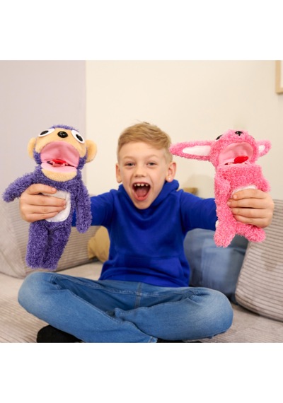 Screamerz Sesli Peluş Çılgın Maymun Mor