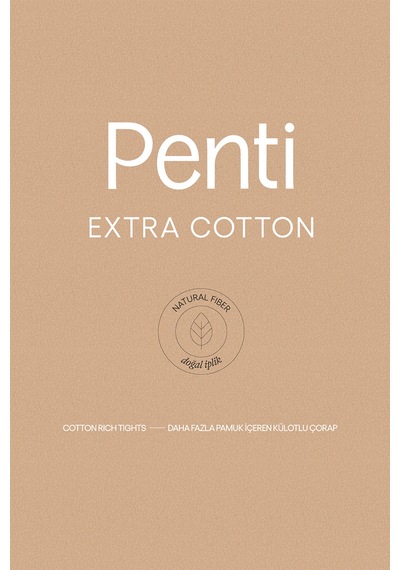 Penti Kadın Extra Cotton 90 Denye Külotlu Çorap 500 Siyah