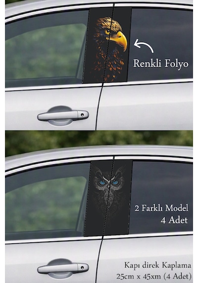 Göz Alıcı Tasarım Kapı Direk Folyo Sticker Etiket