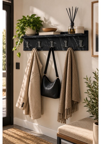 Sulorahome Siyah Duvar Askılığı 80 Cm