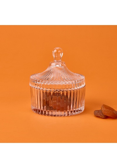 Aroww Kristal Cam Şekerlik - Şeffaf - 7 Cm Çok Renkli