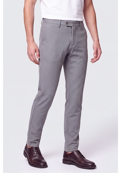 Comfort Fit Gofre Kumaş Esnek Pamuk Gri Jogger Pantolon P 1224