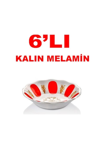 Melamin Çay Tabağı Altı Kahveci Çay Tabağı Kırılmaz Kalın 6'Lı Beyaz