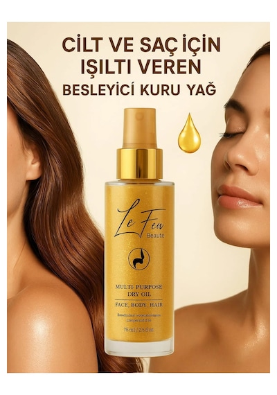 Le Feu Beauté Altın Işıltılı Kuru Yağ 75 ML