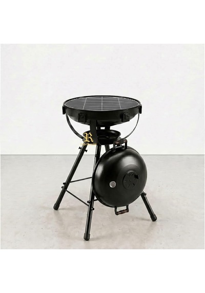 Bazz360 360 Masalı Kapaklı Kömürlü Barbekü Mangal 55 Cm Izgara, Termometreli, 92 Cm Yükseklik, 120 Cm Masa Çok Renkli