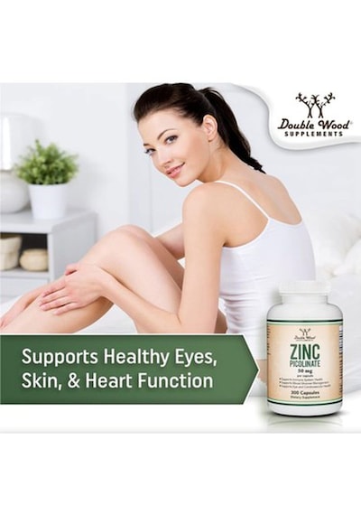 Double Wood Zinc Picolinate Çinko Immune Support 50mg 300 Caps Aromasız