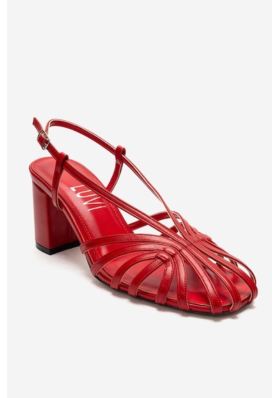 Luvishoes Wılda Kırmızı Kadın Kalın Topuklu Ayakkabı