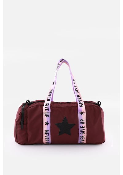 İcone Bag Çocuk Yıldız Logolu Spor Çanta, Çocuk Spor Çanta, Fermuarlı Detaylı Çocuk Spor Çanta Mürdüm
