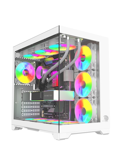 Gameline Robust Premium 7x Rgb Fanlı Usb 3.0 Type-c Gaming Bilgisayar Kasası Beyaz Gameline Robust Premium 7x Rgb Fanlı Usb 3.0 Type-c Gaming Bilgisayar Kasası Beyaz