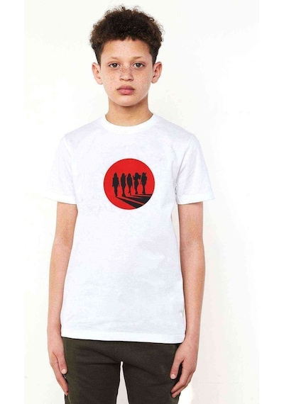 Tshirthane Silhouette Bad Girl Baskılı Unisex Çocuk Beyaz T-Shirt